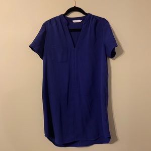 Blue shirt dress